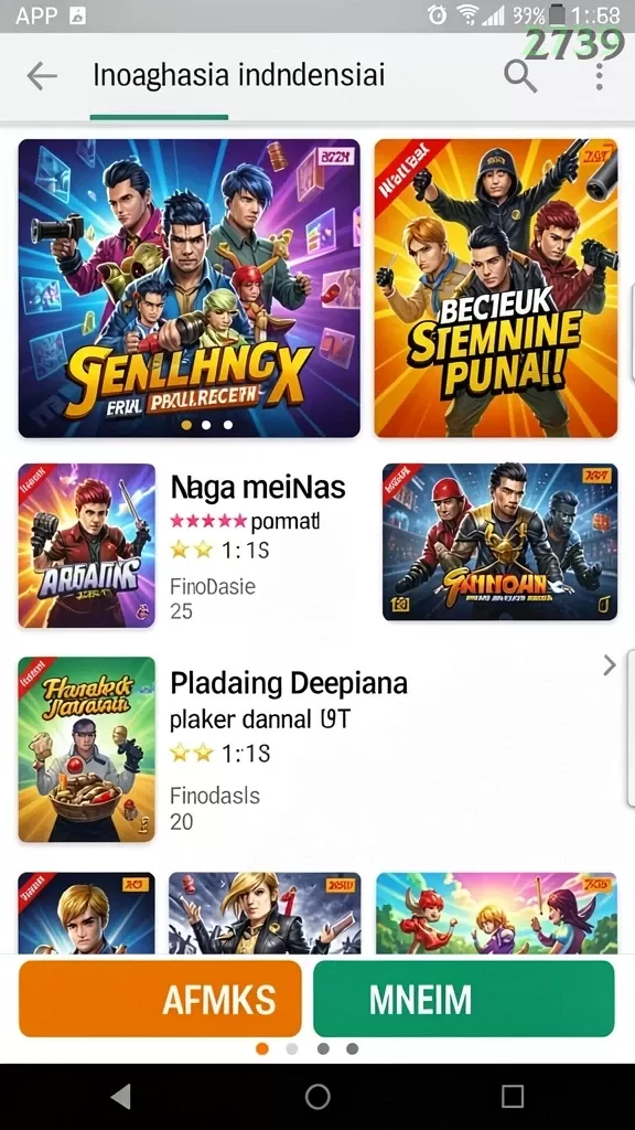 Cuplikan layar FA99 — menu navigasi
